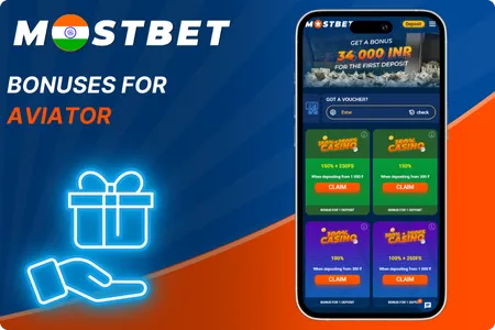 Bonuses for Aviator Mostbet india